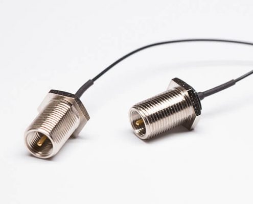 MHF連接器（IPEX一代）接黑色RF 1.13線材焊FME公頭